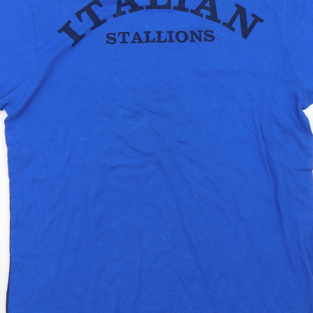 Preworn Mens Blue    T-Shirt Size M  - Italia