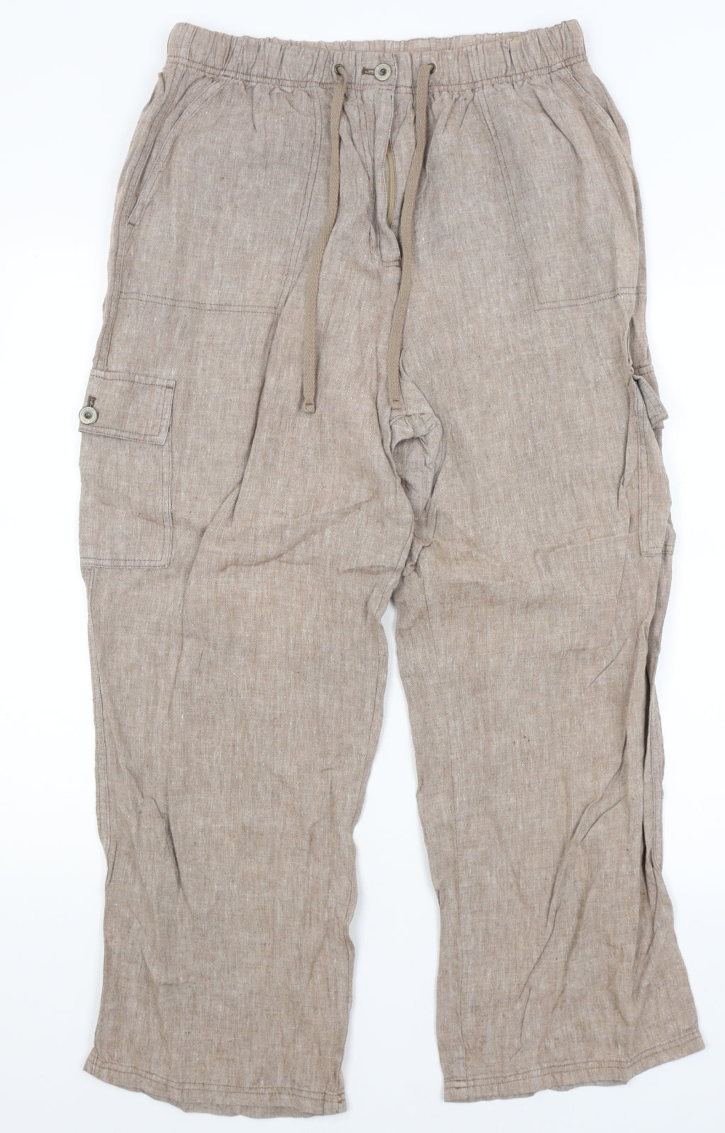 M&S Womens Brown   Trousers  Size 18 L25 in