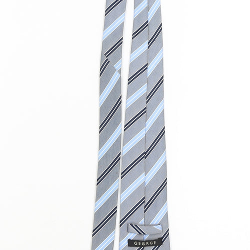 George Mens Blue Striped   Tie One Size