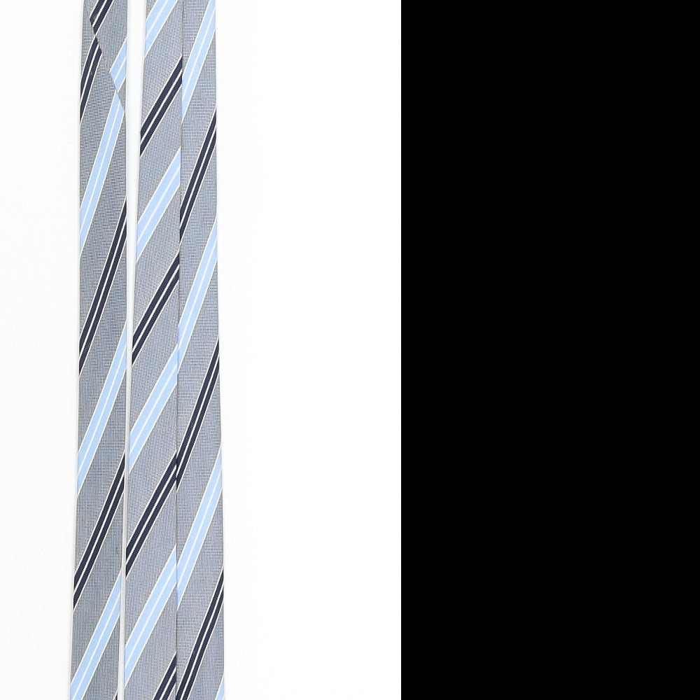 George Mens Blue Striped   Tie One Size