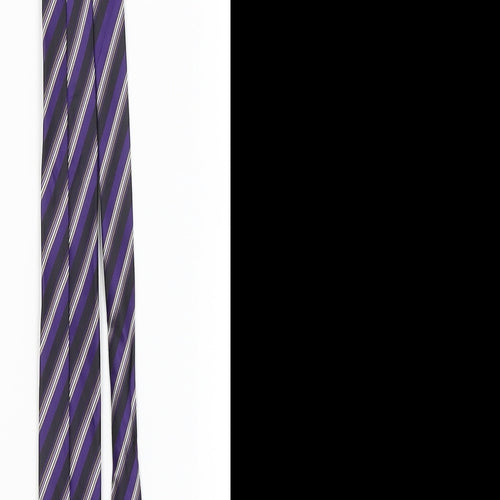 Charlton Gray Mens Purple Striped  Pointed Tie One Size