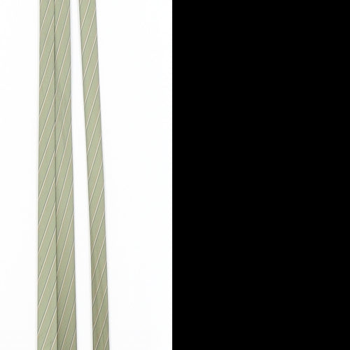 Michael George Mens Green Striped  Pointed Tie One Size