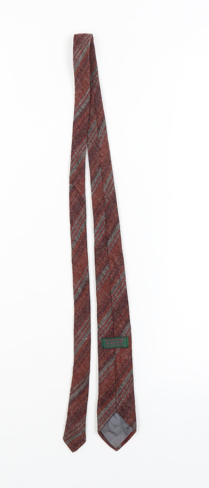 Preworn Mens Bronze Striped  Pointed Tie One Size