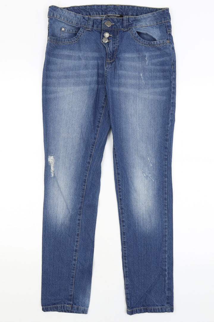 ESMARA Womens Blue Straight Jeans Size 10 L28 in