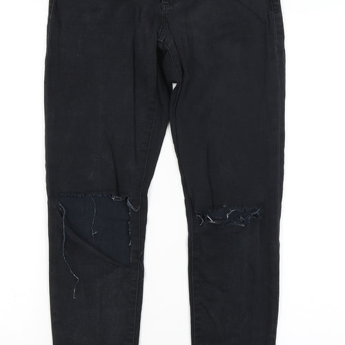 Topshop Womens Black   Skinny Jeans Size 28 in L28 in