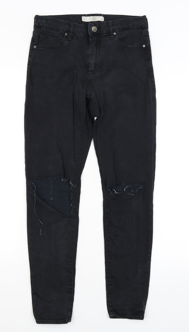 Topshop Womens Black Skinny Jeans Size 28 in L28 in