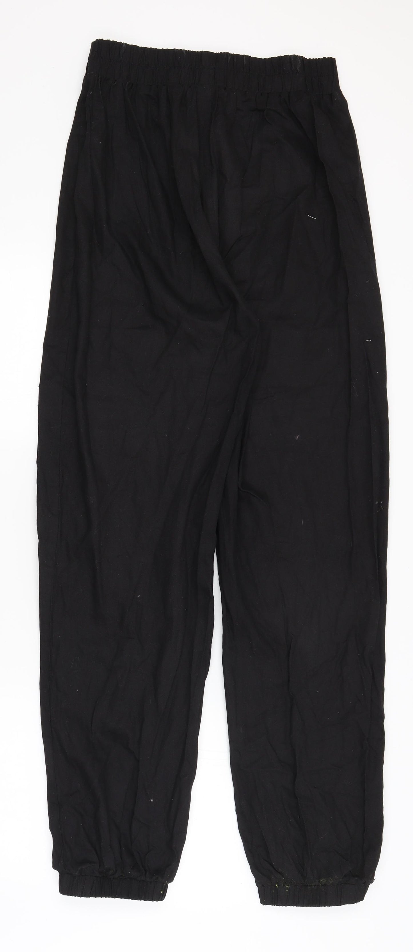 Pretty Little Thing Womens Black   Cargo Trousers Size 12 L30 in