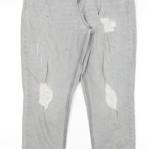 F&F Womens Grey   Straight Jeans Size 12 L28 in