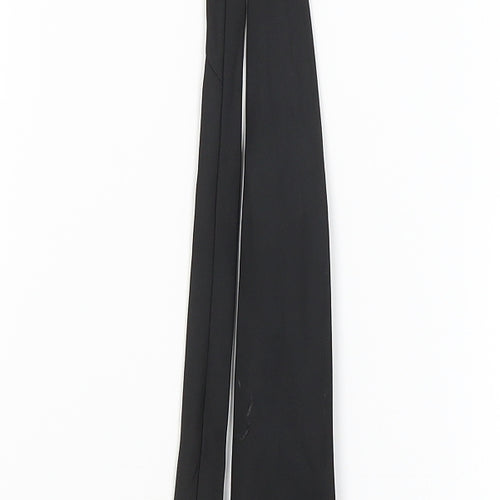 Greenwoods Mens Black Grenadine  Pointed Tie One Size