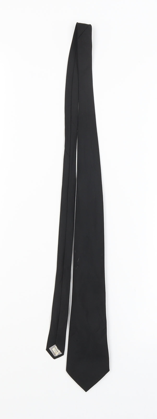 Greenwoods Mens Black Grenadine  Pointed Tie One Size