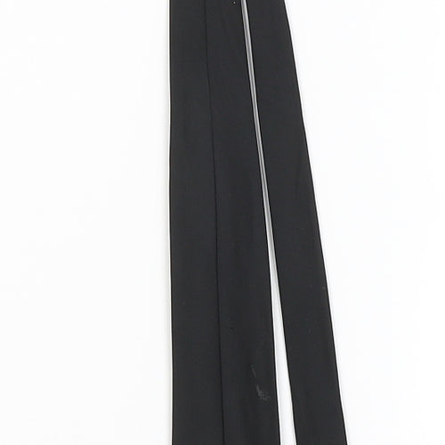 Greenwoods Mens Black Grenadine  Pointed Tie One Size