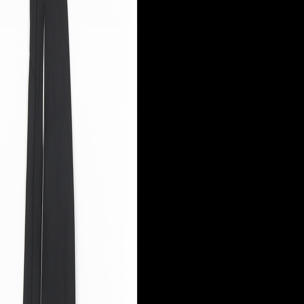 Greenwoods Mens Black Grenadine  Pointed Tie One Size