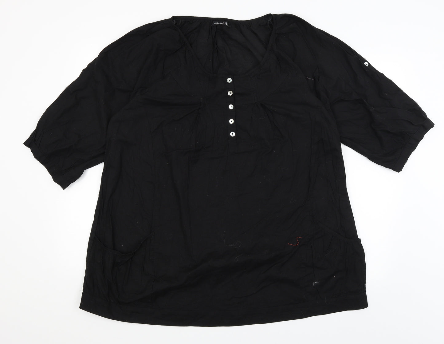 Atmosphere Womens Black   Basic Blouse Size 16