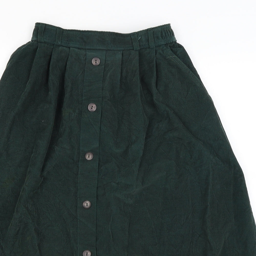 St Michael Womens Green   Peasant Skirt Size 10