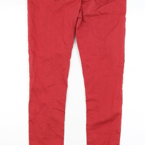 Dorothy Perkins Womens Red   Skinny Jeans Size 10 L20 in