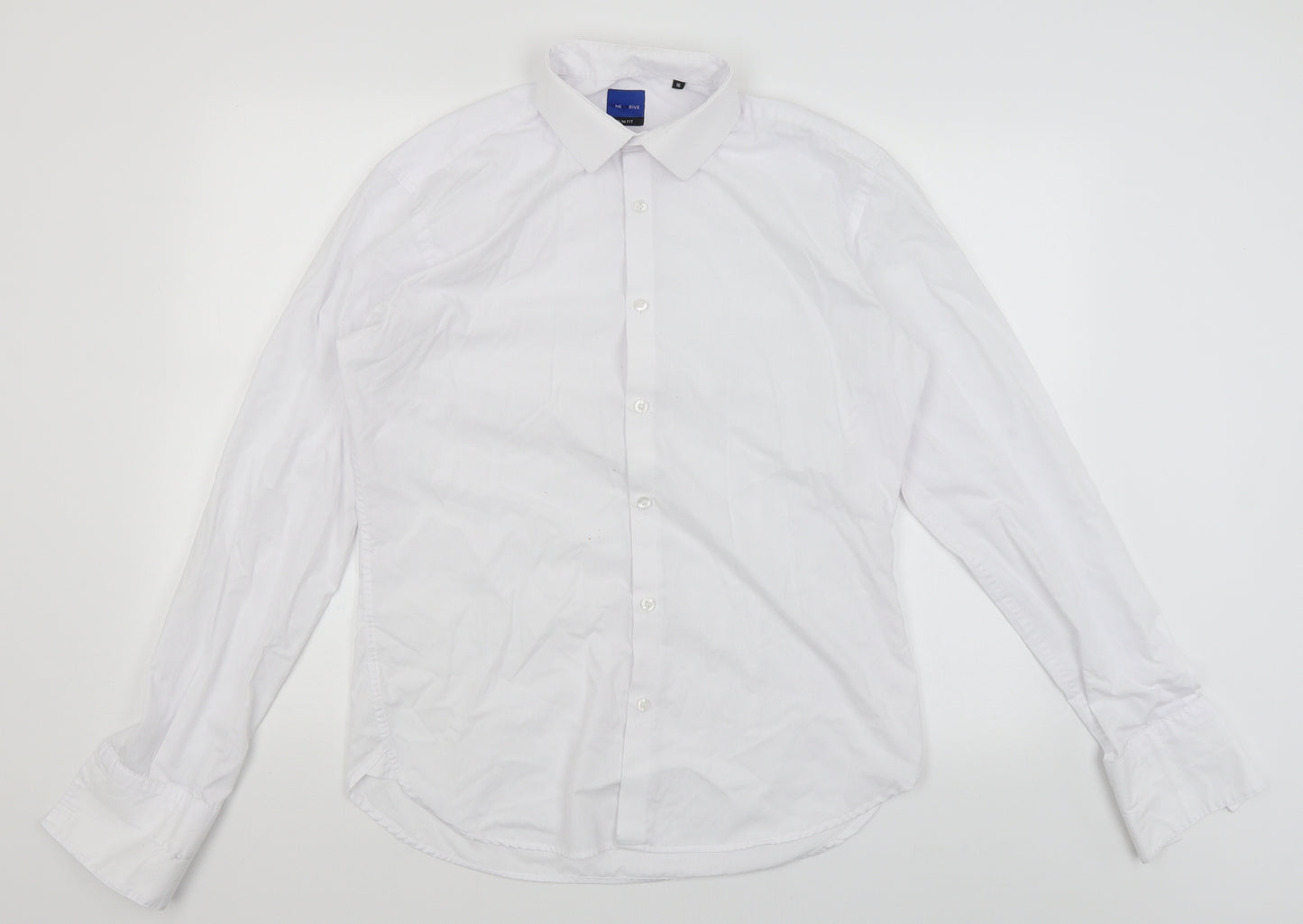 One Six Five Mens White    Dress Shirt Size 16