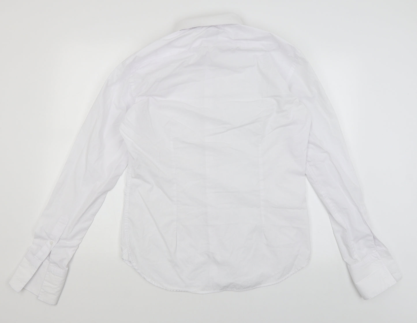 One Six Five Mens White    Dress Shirt Size 16