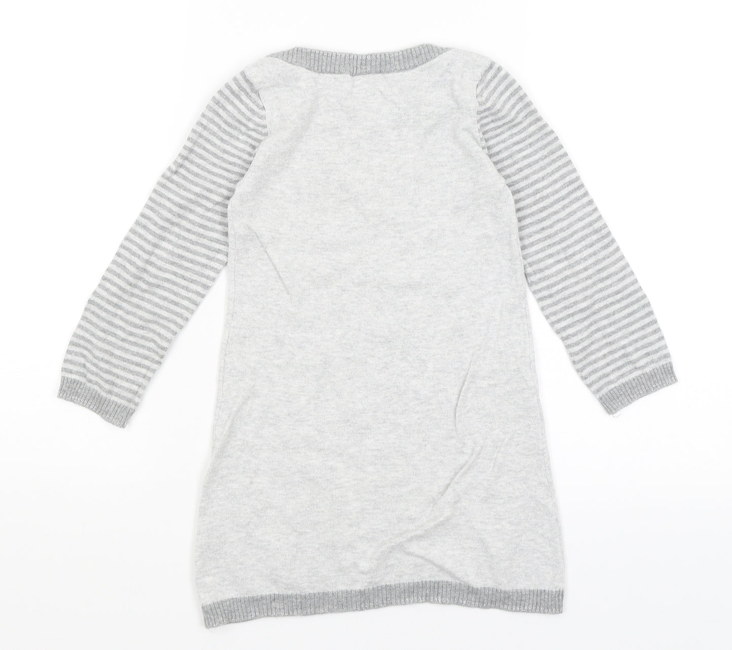 TU Girls Grey   T-Shirt Dress  Size 3-4 Years