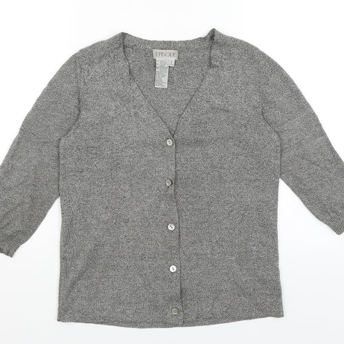 Episode Womens Grey   Cardigan Jumper Size M