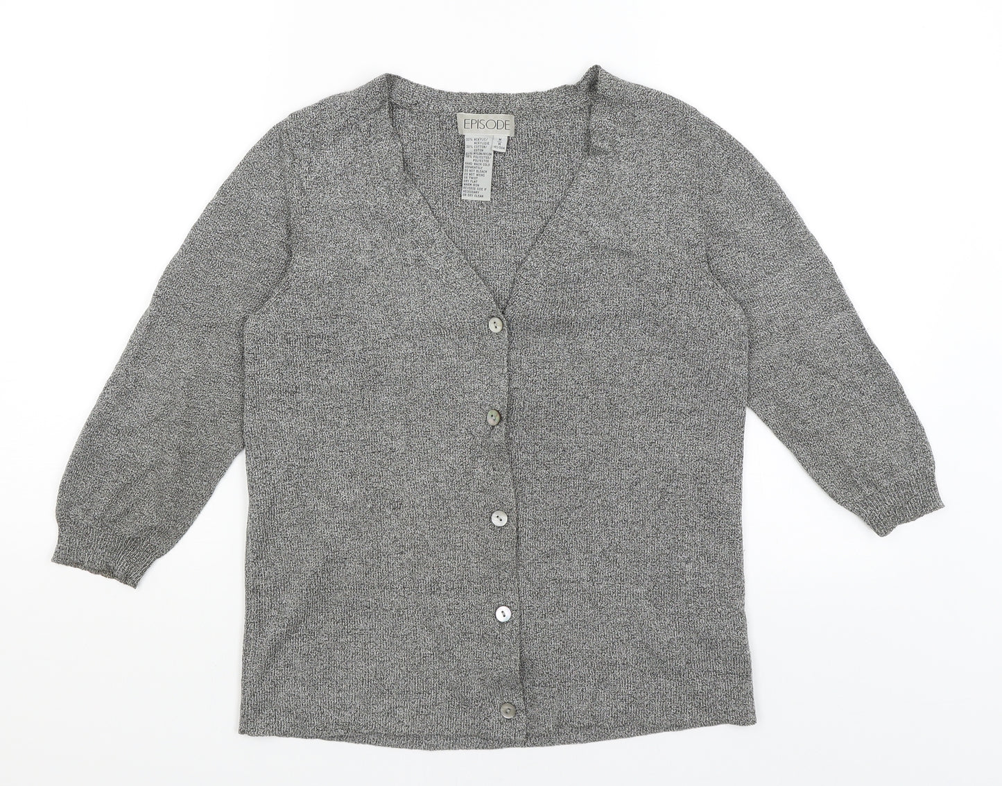 Episode Womens Grey   Cardigan Jumper Size M