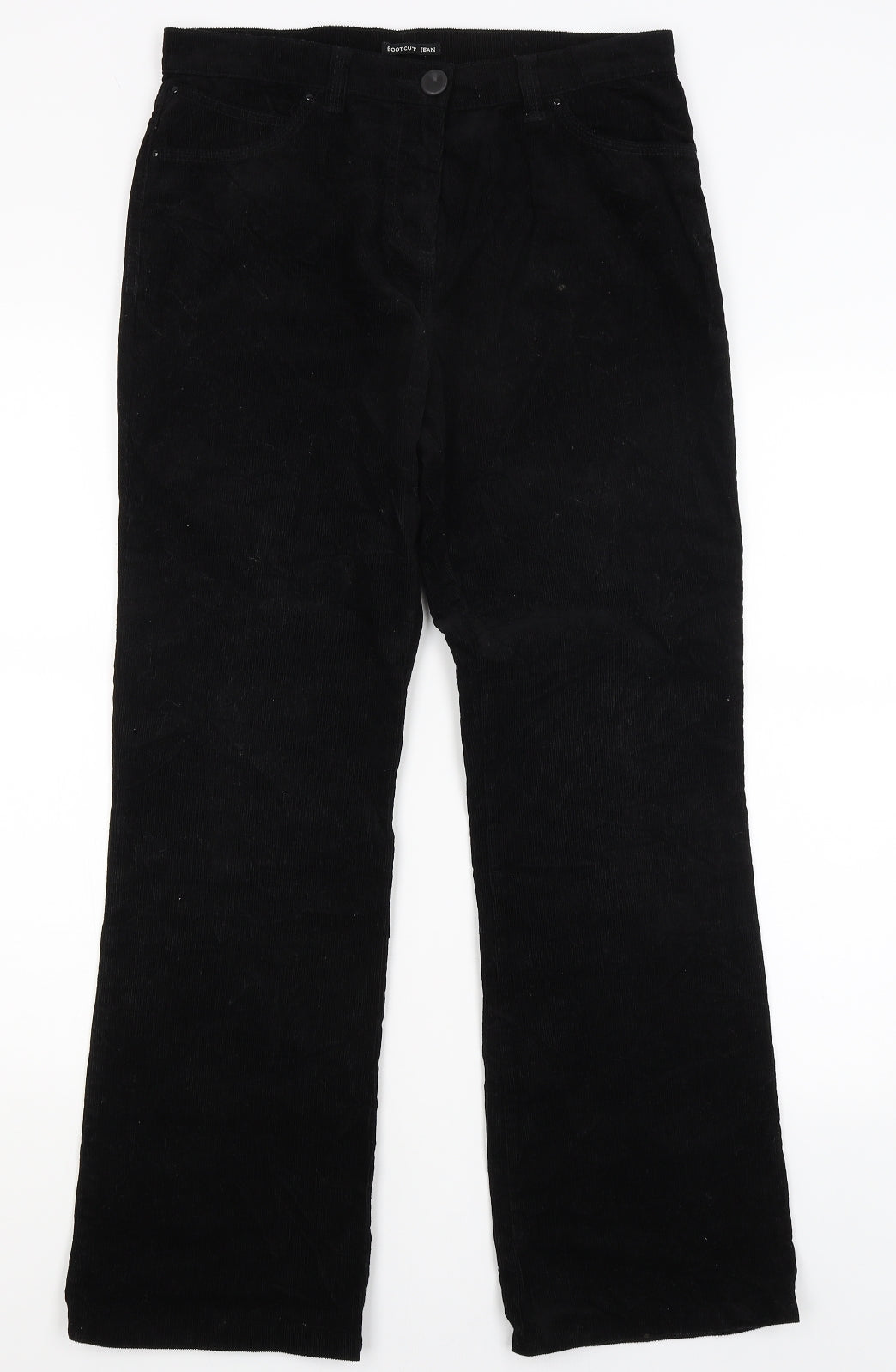 M&S Womens Black   Bootcut Jeans Size 12 L28 in