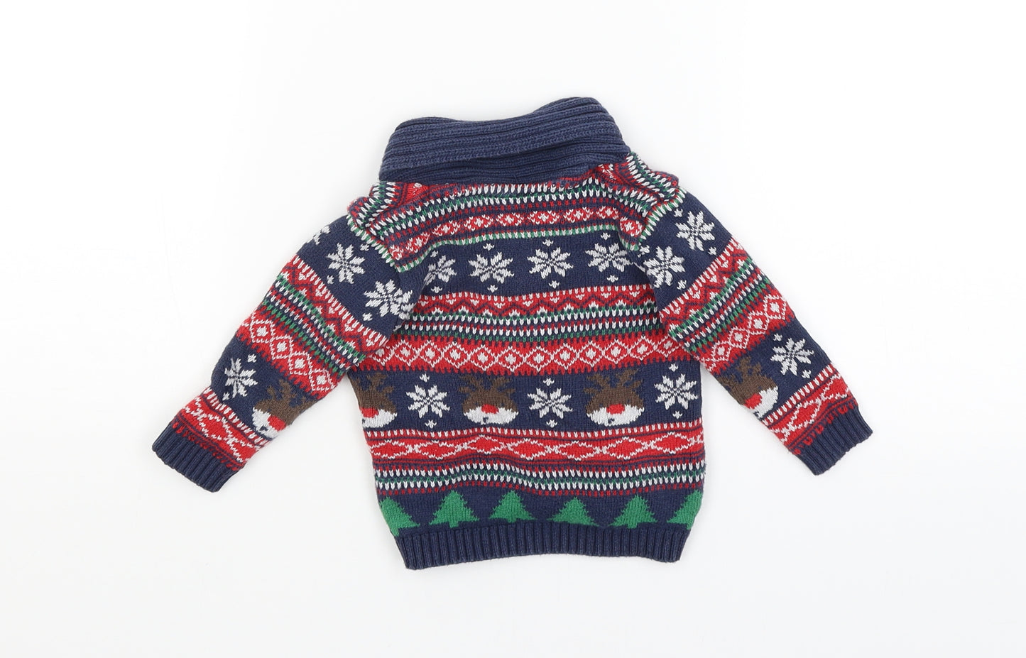 F&F Baby Blue   Cardigan Jumper Size 3-6 Months  - Christmas
