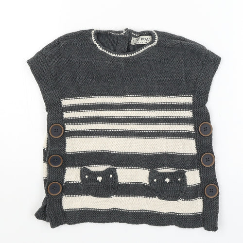 NEXT Baby Grey Striped  Pullover Jumper Size 9-12 Months