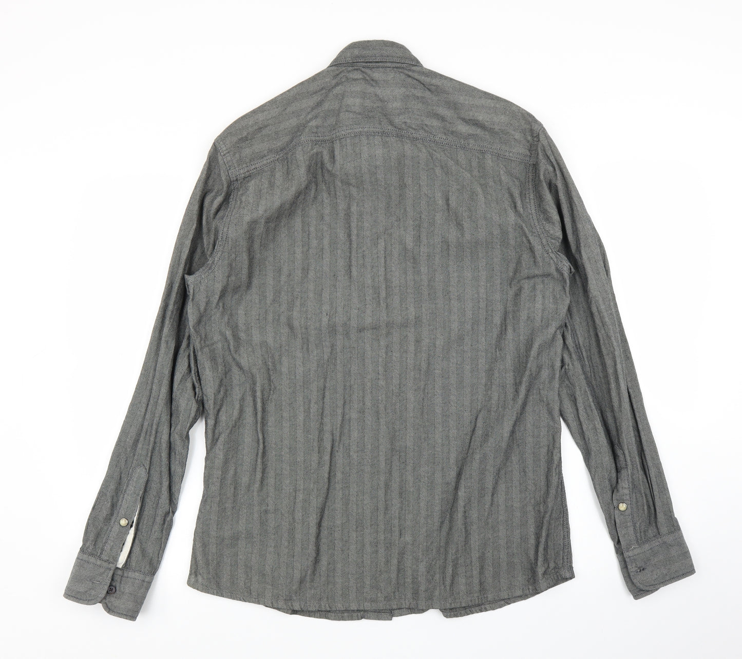 M&S Mens Grey    Button-Up Size M