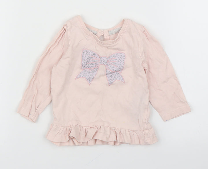 Primark Girls Pink   Basic T-Shirt Size 3-6 Months