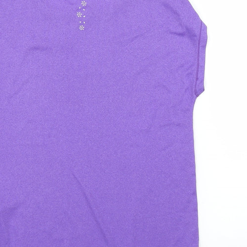 USA Pro Girls Purple   Basic T-Shirt Size 9-10 Years