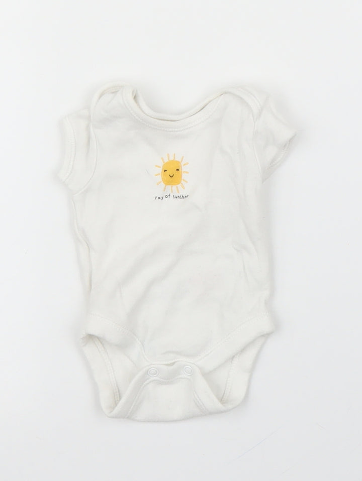 Primark Baby White Babygrow One-Piece Size 0-3 Months