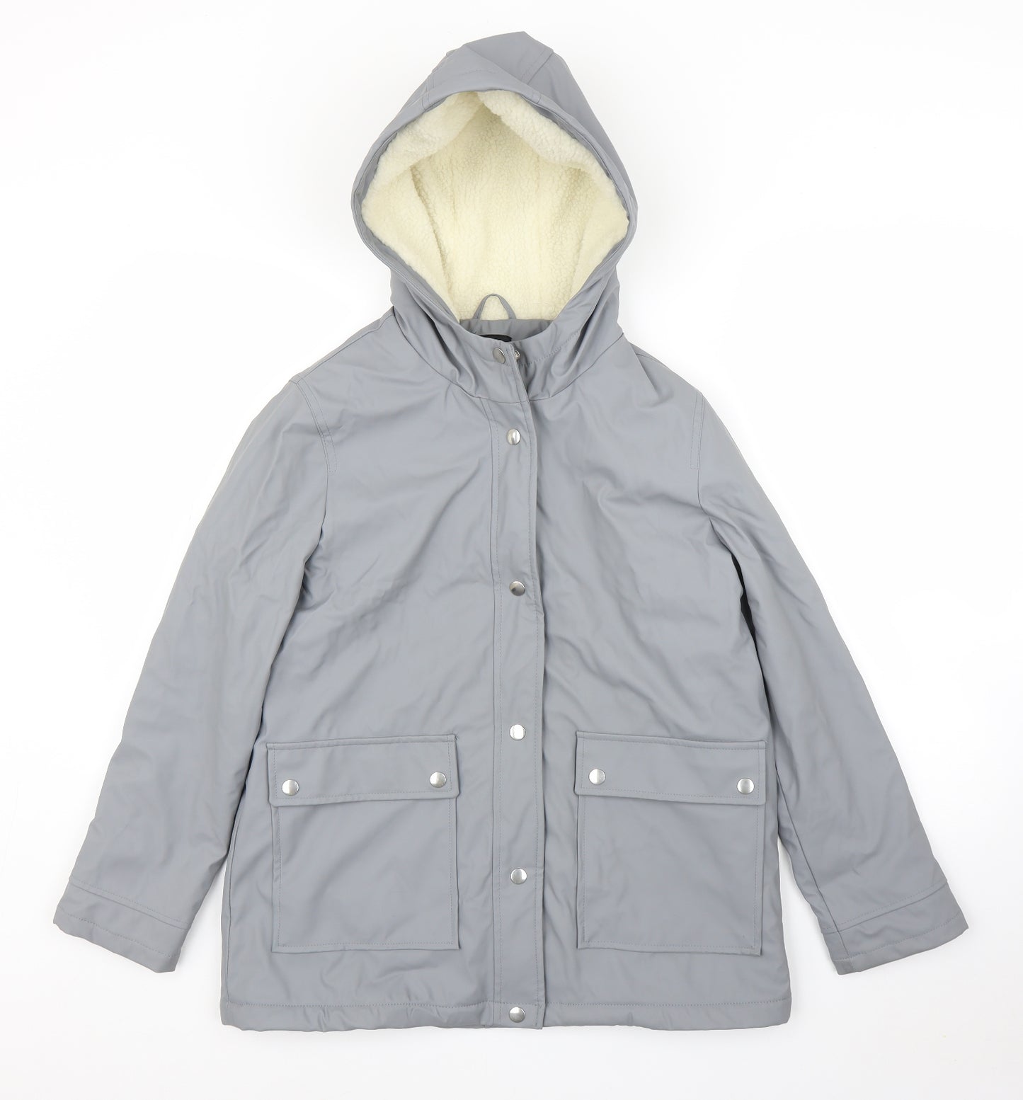 New Look Girls Grey   Rain Coat Coat Size 13 Years