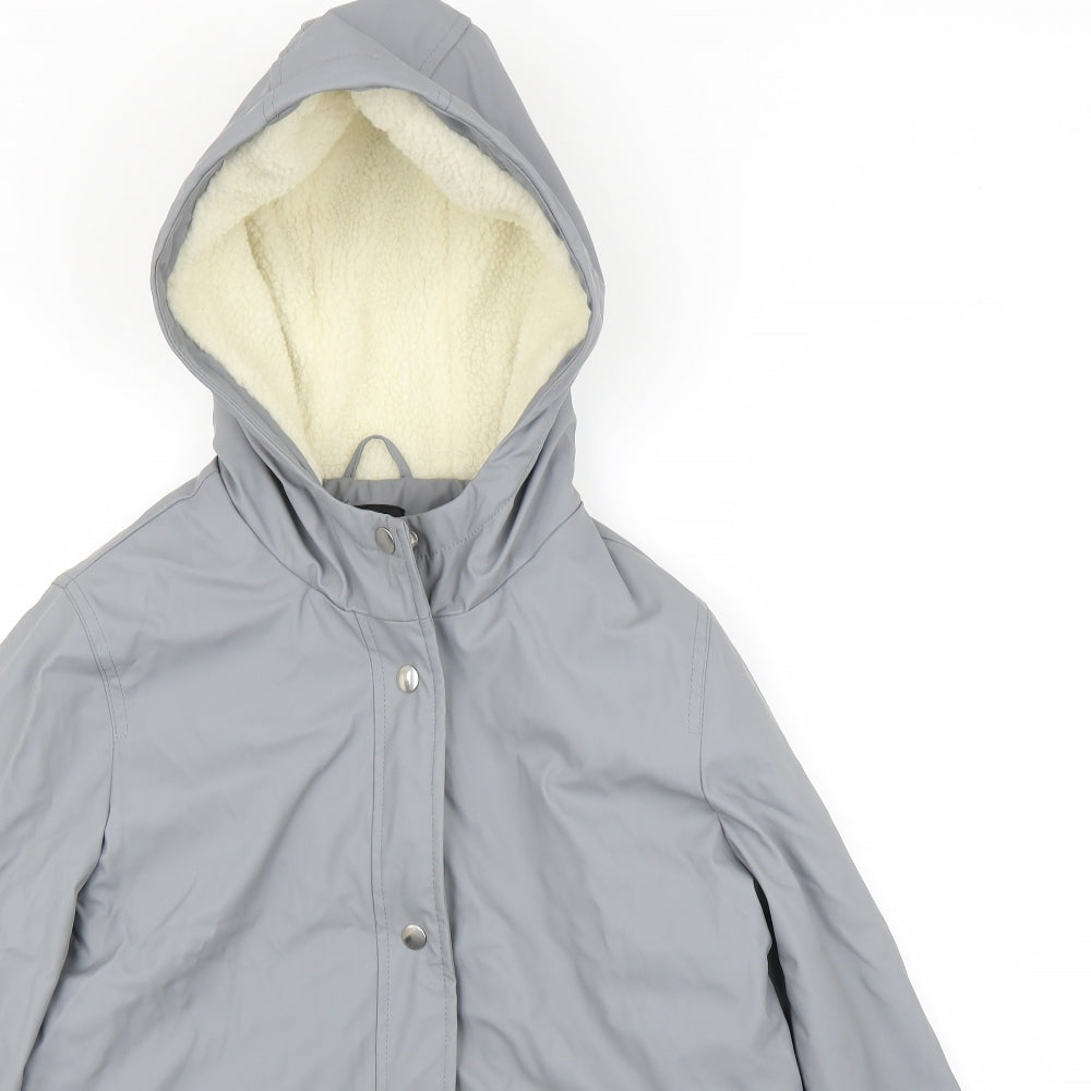 New Look Girls Grey   Rain Coat Coat Size 13 Years