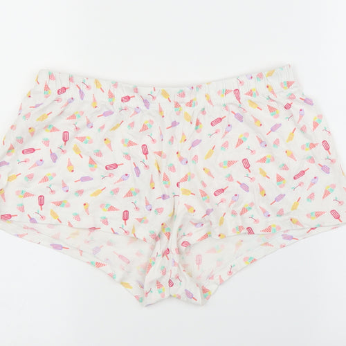 Primark Womens White   Cut-Off Shorts Size XS