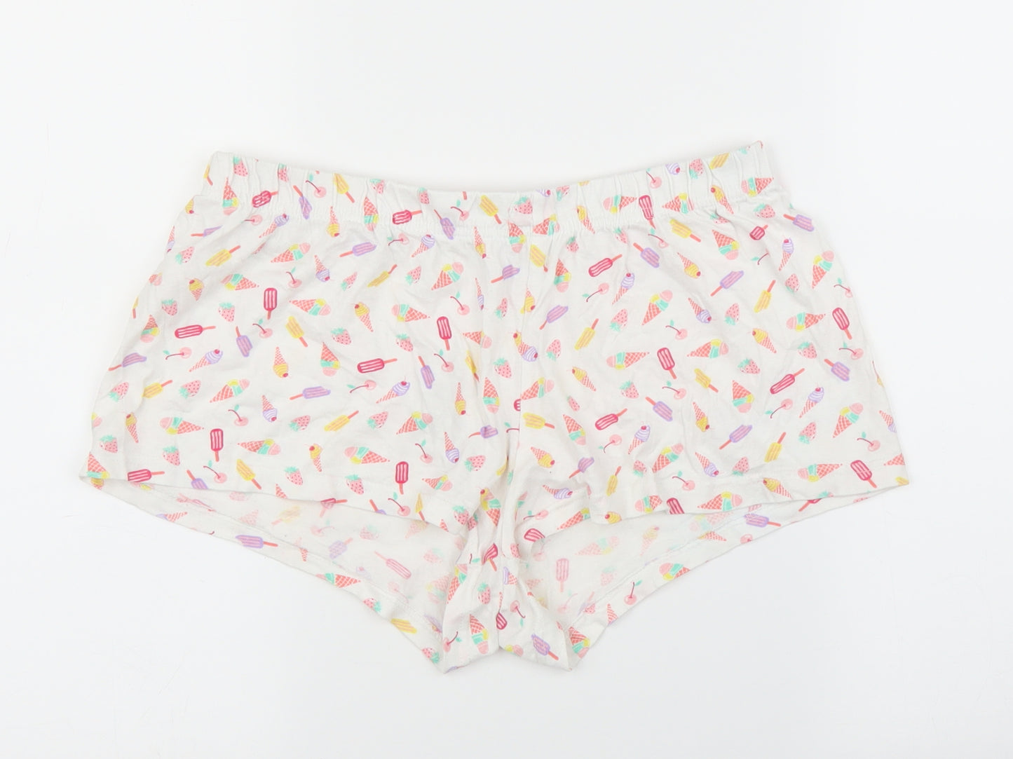 Primark Womens White   Cut-Off Shorts Size XS