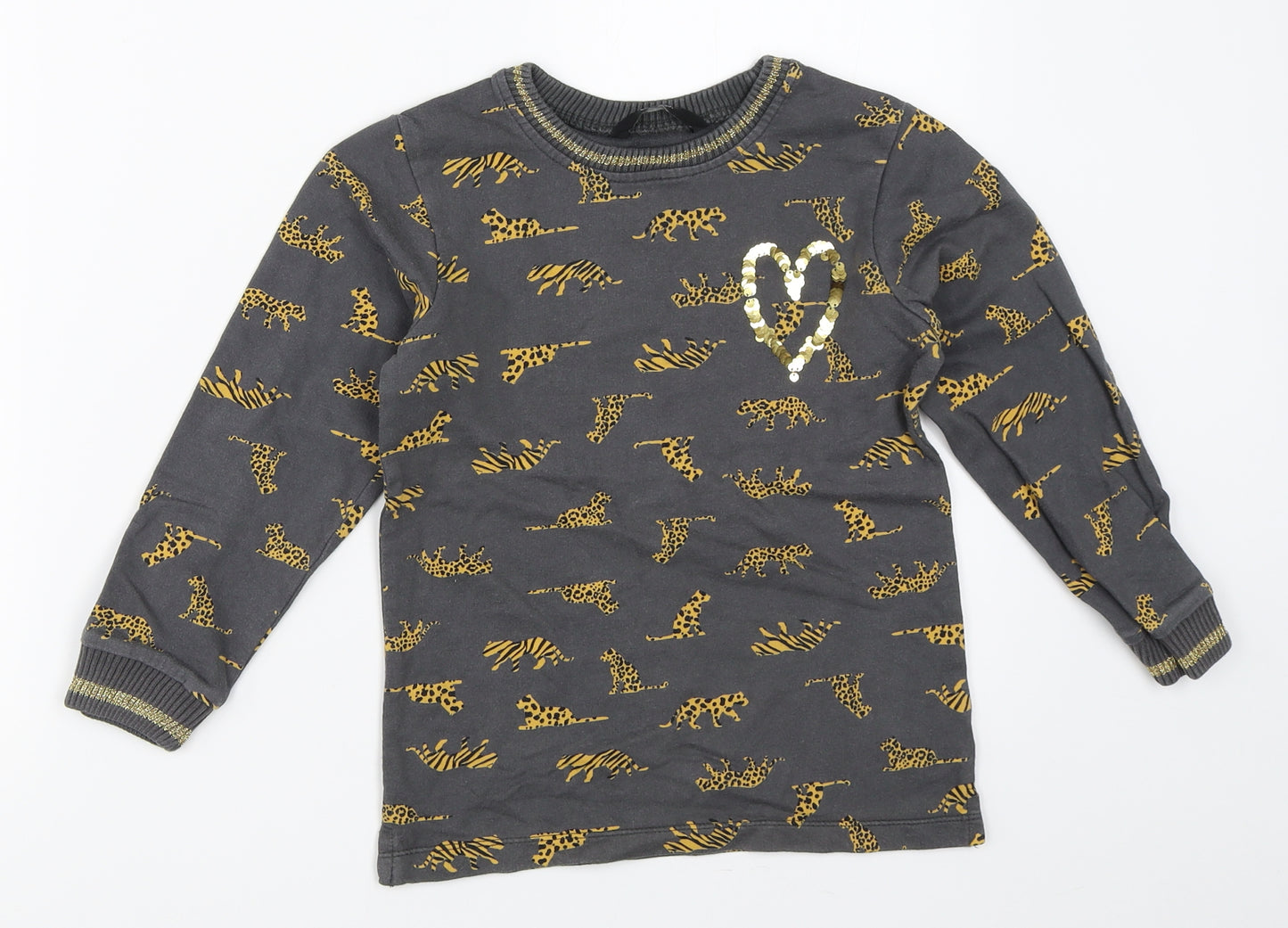 George Girls Grey   Pullover Sweatshirt Size 6-7 Years