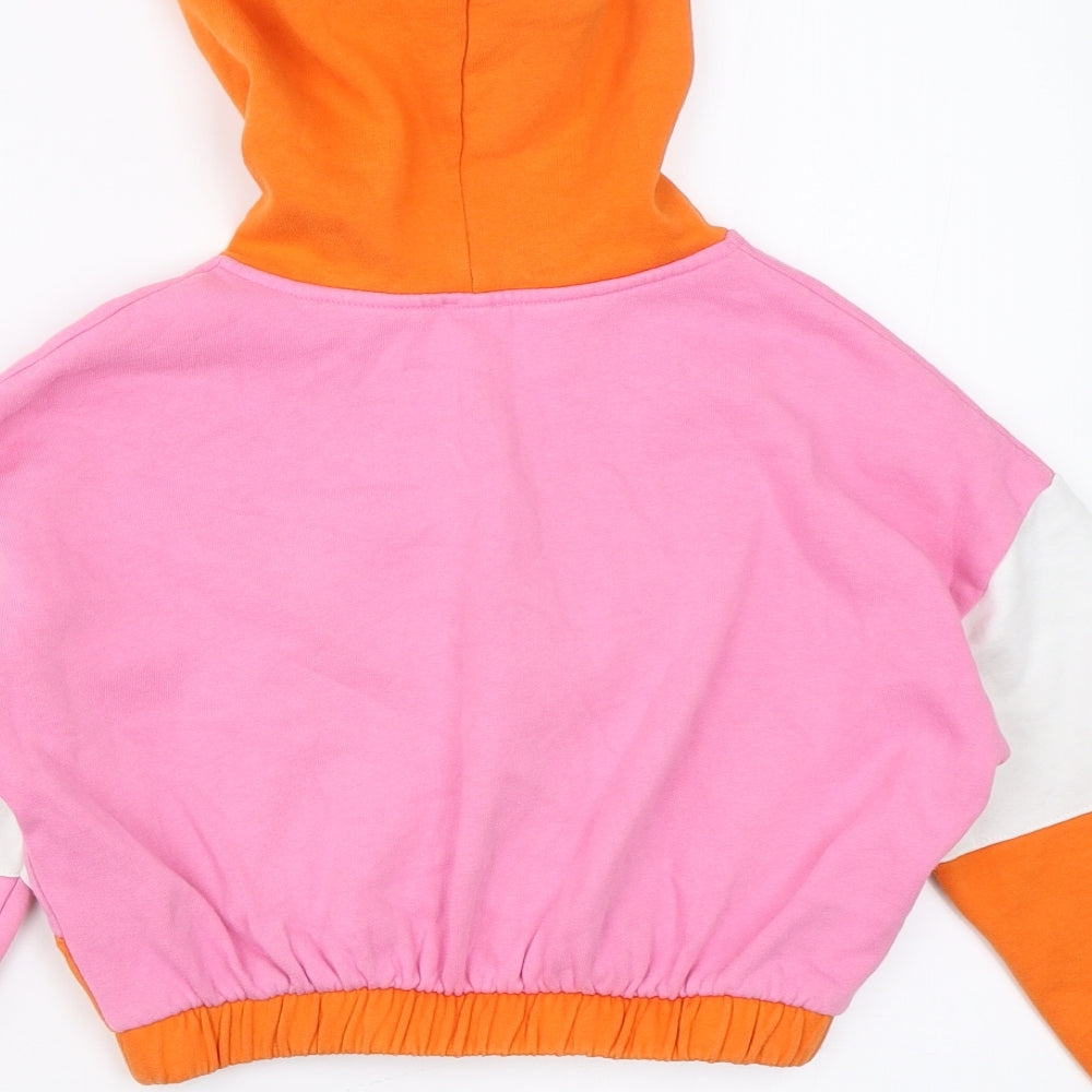River Island Girls Orange   Pullover Hoodie Size 7-8 Years
