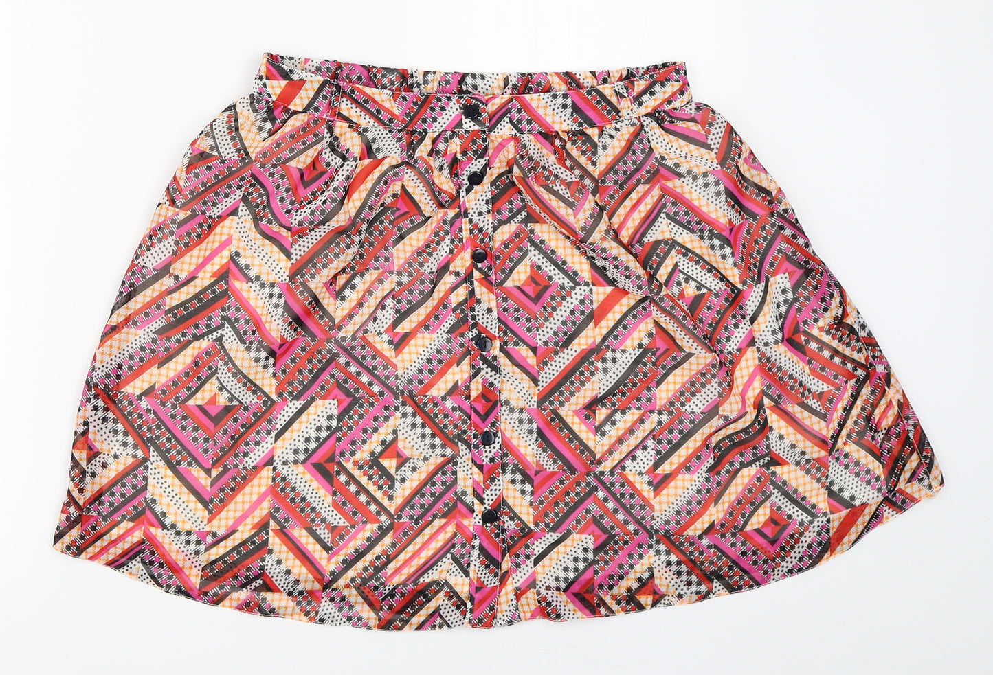 Atmosphere Womens Pink Geometric  Skater Skirt Size 6