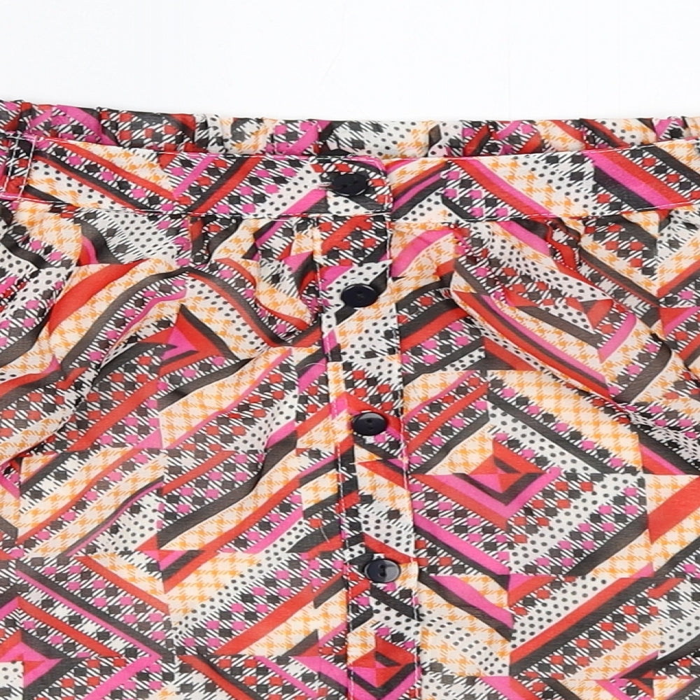 Atmosphere Womens Pink Geometric  Skater Skirt Size 6