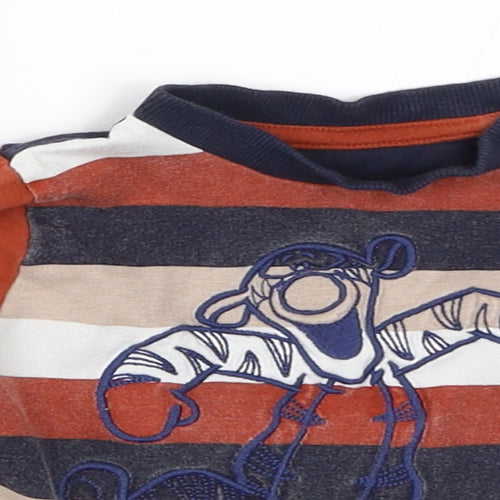 Disney Baby Boys Orange Striped  Basic T-Shirt Size 3-6 Months  - tigger