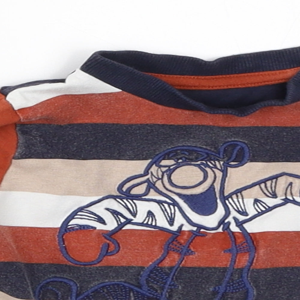 Disney Baby Boys Orange Striped  Basic T-Shirt Size 3-6 Months  - tigger
