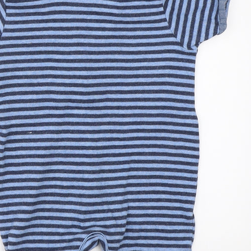 George Boys Blue Striped  Romper One-Piece Size 6-9 Months