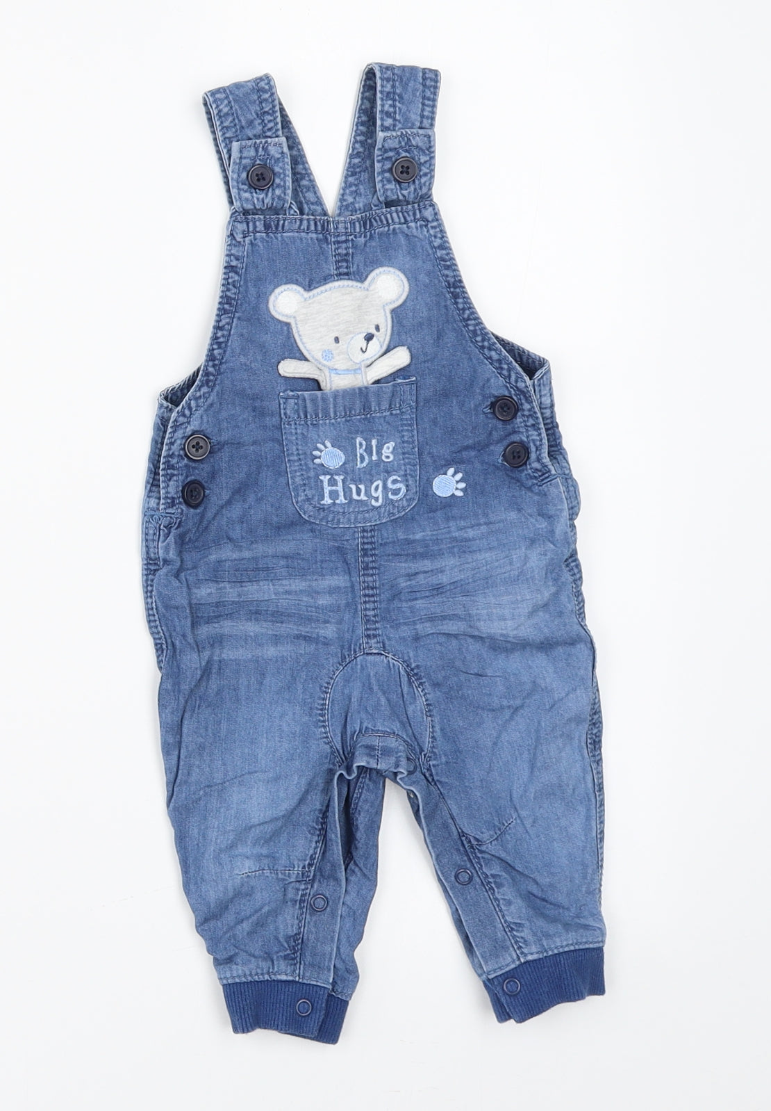 George Boys Blue  Denim Dungaree One-Piece Size 3-6 Months