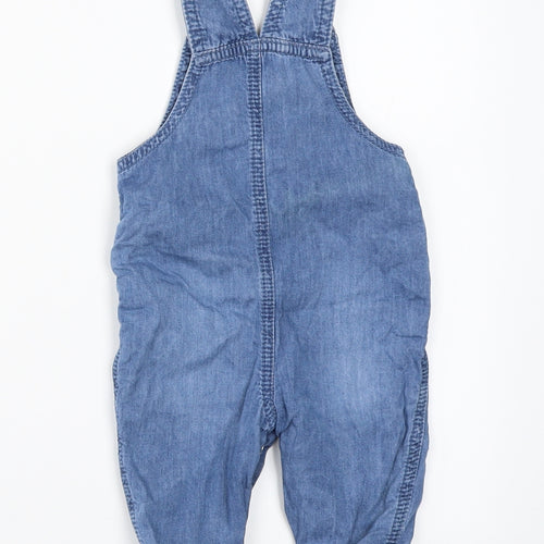 George Boys Blue  Denim Dungaree One-Piece Size 3-6 Months