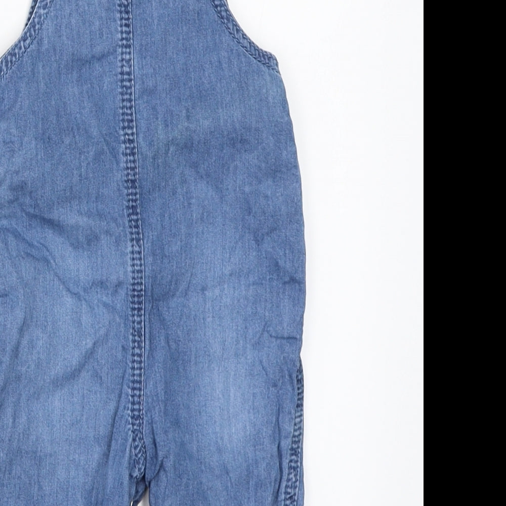 George Boys Blue  Denim Dungaree One-Piece Size 3-6 Months