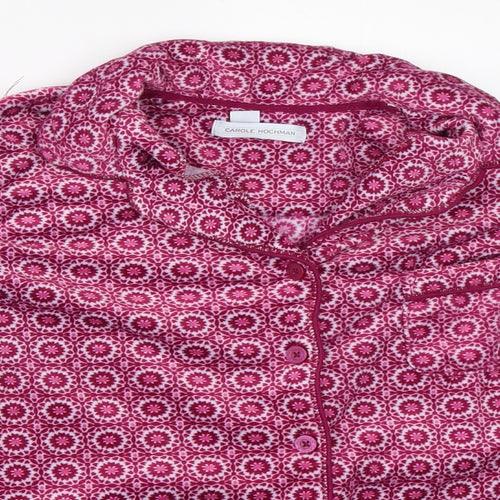 Carole Hochman Womens Pink Geometric  Top Pyjama Top Size M