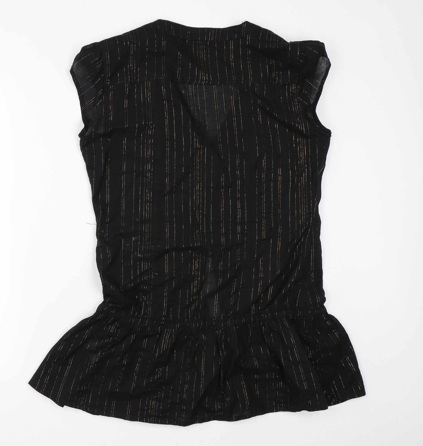 Natura Womens Black   Basic Button-Up Size M