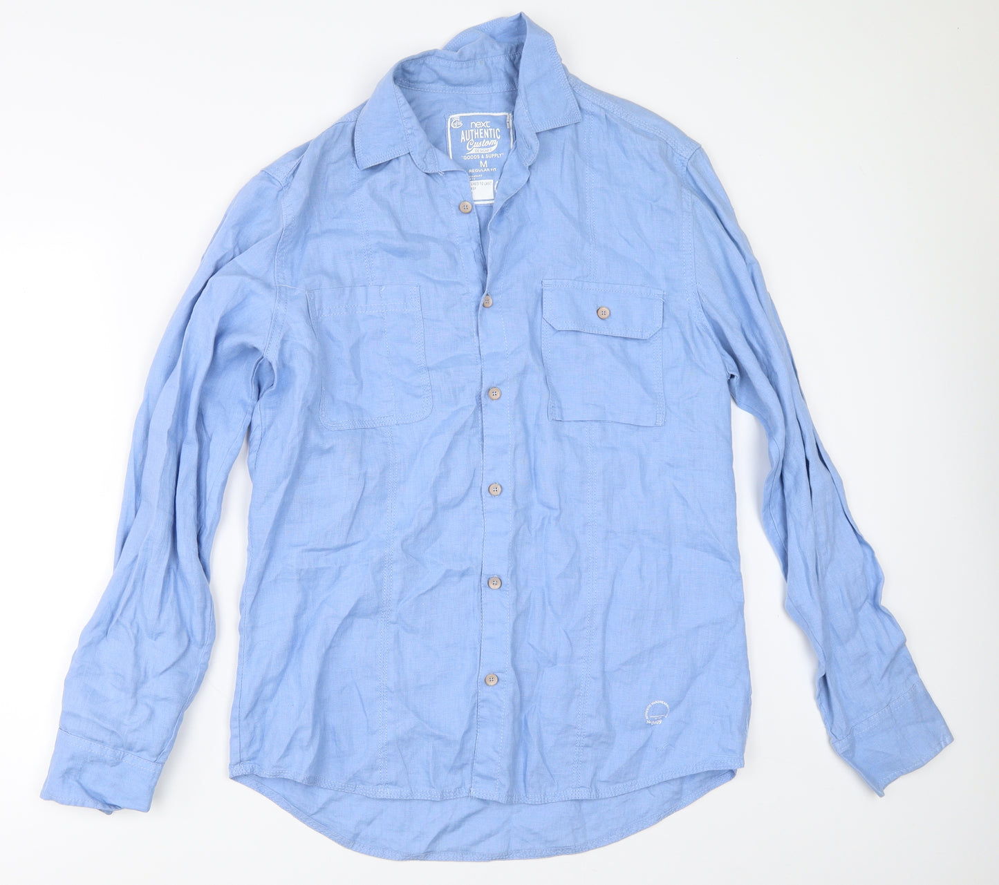 NEXT Mens Blue    Button-Up Size M