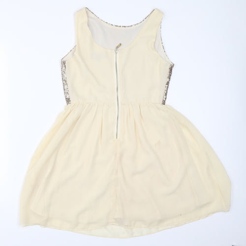 Rubee B Womens Beige   Skater Dress  Size 10