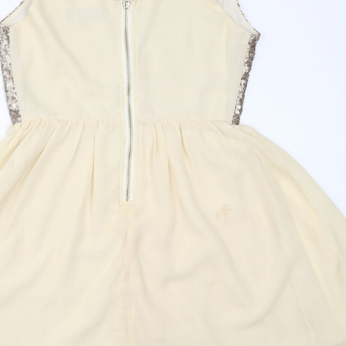 Rubee B Womens Beige   Skater Dress  Size 10